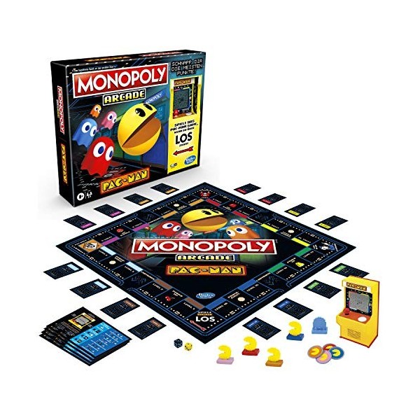 Pac-Man Monopoly Unisexe Jeu de Société Standard, Plastique,