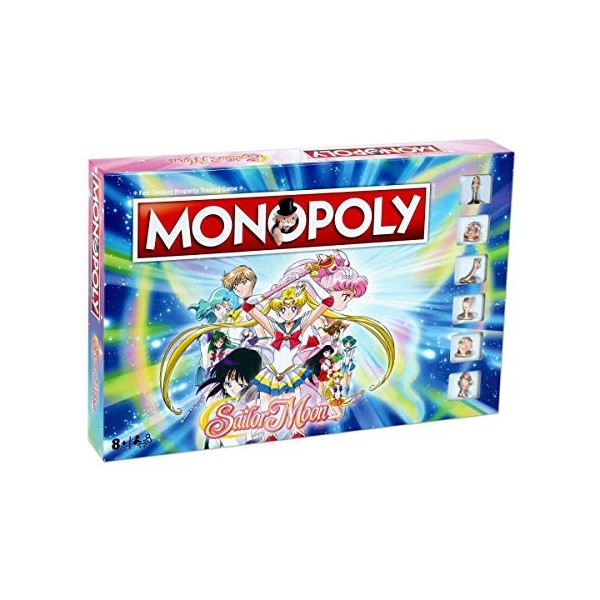 Winning Moves- Jeu de société Sailor Moon Monopoly Board Game, Simple, 036177, Multicolor, Taille Unique