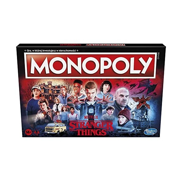 Hasbro Gaming Édition du jeu de société Monopoly: Netflix Stranger Things pour jeunes et adultes, âge : à partir de 14 ans, j