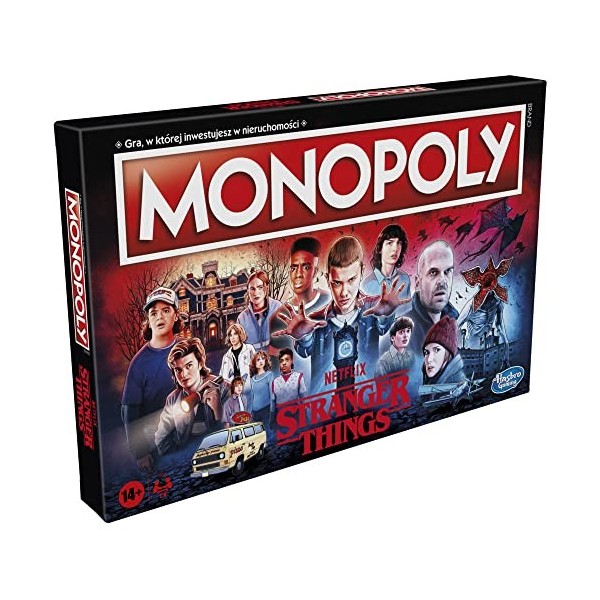 Hasbro Gaming Édition du jeu de société Monopoly: Netflix Stranger Things pour jeunes et adultes, âge : à partir de 14 ans, j