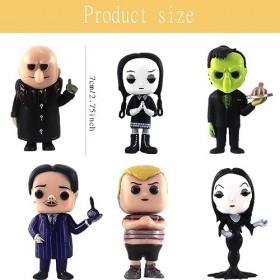 6PCS Figurine Addams Décoration De Fête danniversaire Gâteau Addams Créatif Accessoires De Pâtisserie Garçons Enfants Fête d
