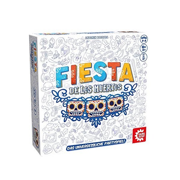 Game Factory - Fiesta de Los Muertos-Jeu de fête inoubliable avec coopératif pour 4 à 8 Joueurs à partir de 12 Ans, 646279 | 