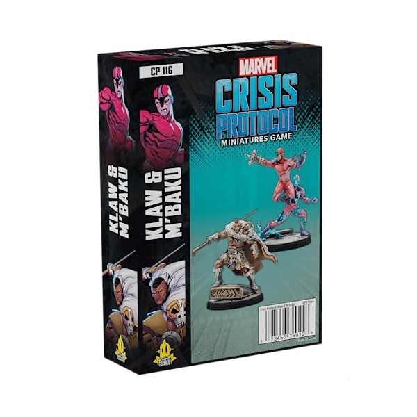 Marvel Crisis Protocol Klaw & MBaku Character Pack,Jeu de combat miniatures,Jeu de stratégie pour adultes,À partir de 14 ans