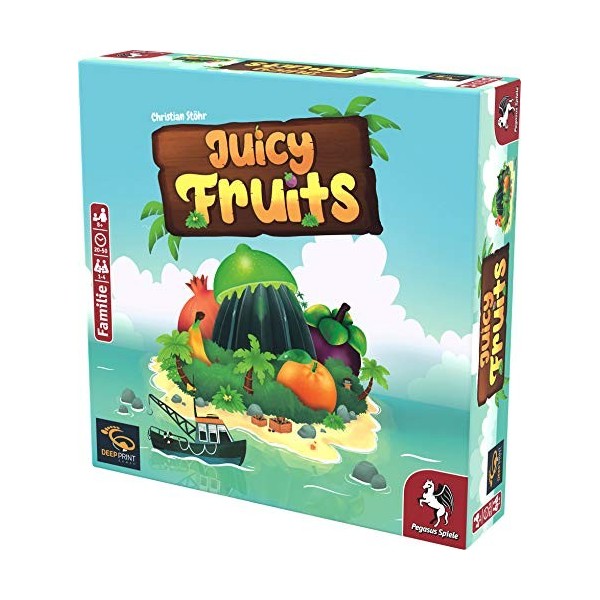 Pegasus Spiele- Juicy Fruits Deep Print Games , 57802G, Multicolore