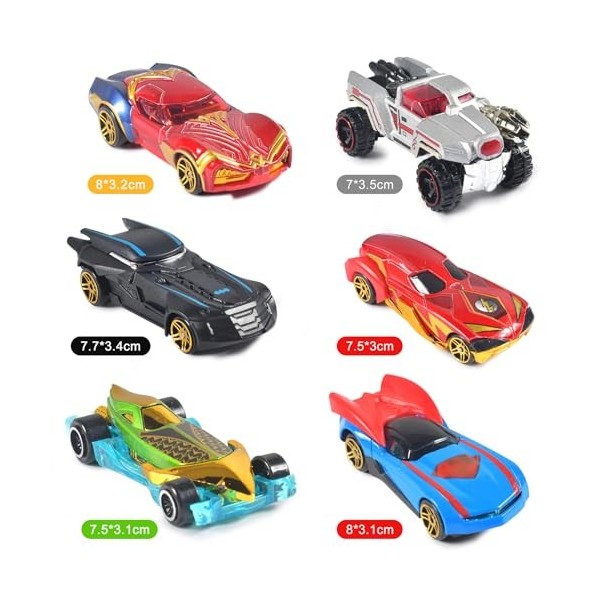 FGen 6pcs Voiture Enfant Petites Voitures Jouets,Mini Jouet Voiture,Voiture Friction Petite Voiture Enfant,Voitures de Course