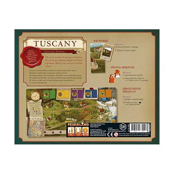 Feuerland Spiele 20 - Tuscany Essential Edition