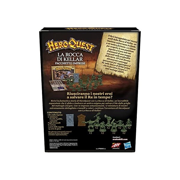 Hasbro Gaming Avalon Hill, HeroQuest, Extension The Rock of Kellar, à partir de 14 Ans et Plus, 2 à 5 Joueurs, Vous Avez Beso