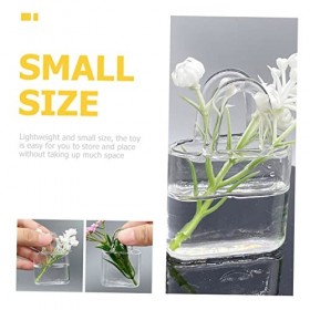 Toyvian 4 Pièces Sac en Verre Portable Bol À Bulles en Verre Accessoires Miniatures pour Maison De Poupée Vase en Verre Souff