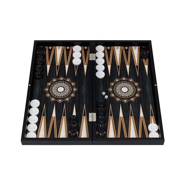 Philos Backgammon De Madera – Tablero Clásico Para 2 Jugadores, Medidas 49x30 Cm, Ideal Para Niños Desde 6 Años (Versión En Alemán)