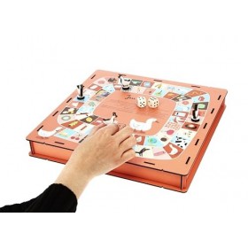 Agent paper - Set de Jeux de société - Jeu en Bois - 4 Ans - 99 Ans - Coffret - Jeu de loie et Petits Chevaux - Dame - 2 à 4