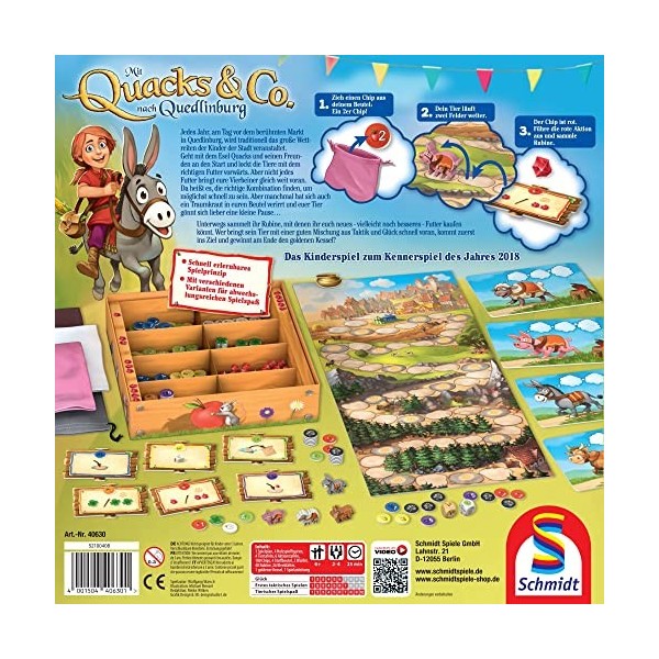 Schmidt Spiele-avec Quacks & Co. à Quedlinburg, denfant pour Le Jeu de connaisseurs de 2018, Taille Unique, 40630, Multicolo