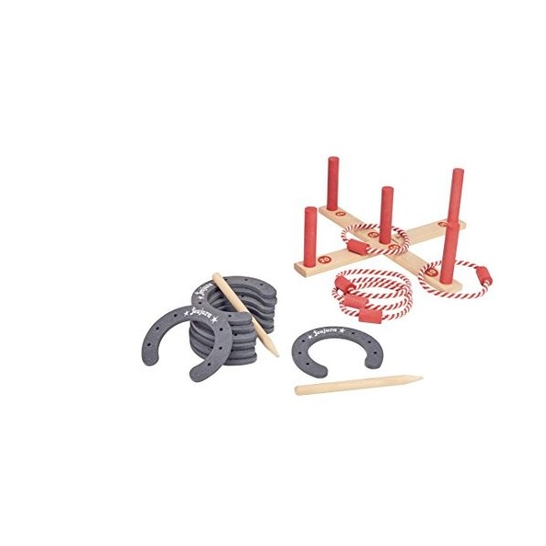 Jeujura - 8604- Jeux de Société-Pack de Jeux dExterieur en Bois