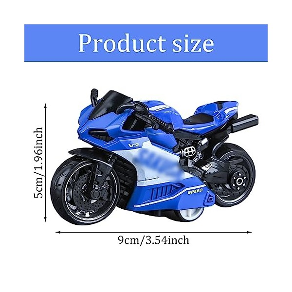 ZGCXRTO Moto modèle Jouet, Simulation Moto Jouet,Alliage Moto modèle Jouet,Jouet de véhicule à Traction Hautement Cadeaux Mot