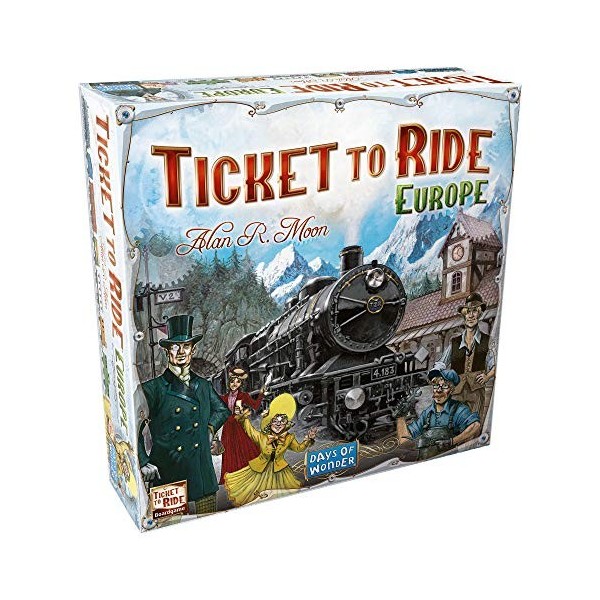 Days of Wonder , Ticket to Ride Europe Board Game , Ages 8+ , For 2 to 5 players , Average Playtime 30-60 Minutes