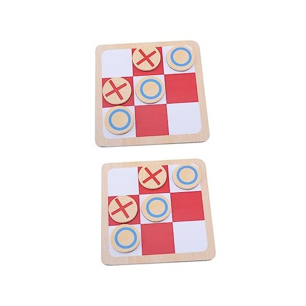 INOOMP 6 Ensembles Quatre dans Une Rangée Tictactoe Enfant en Bas Âge Voyage Échiquier Jouets pour Voyage Tables Basses Décor