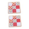 INOOMP 6 Ensembles Quatre dans Une Rangée Tictactoe Enfant en Bas Âge Voyage Échiquier Jouets pour Voyage Tables Basses Décor