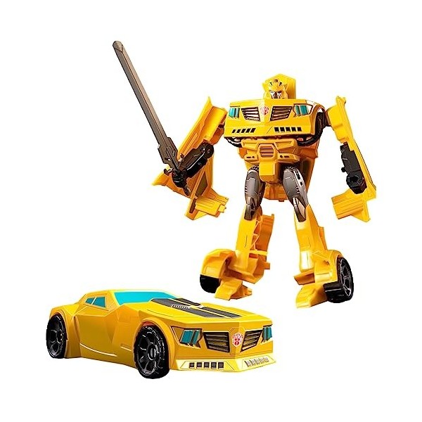 CBOSNF Transformers Jouets,Figurine daction Surdimensionnée Bumblebee Transformez,Robot Voiture Déformée,Robot de Voiture dé