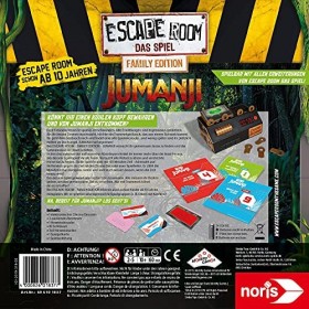 Noris Escape Room Jumanji Édition familiale Jeu de société pour Adultes et Enfants à partir de 10 Ans - avec 3 énigmes et 1