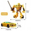 CBOSNF Transformers Jouets,Figurine daction Surdimensionnée Bumblebee Transformez,Robot Voiture Déformée,Robot de Voiture dé