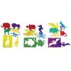 HENBEA Lot de 18 Pochoirs Translucides Table de Lumière Montessori, pour Peinture Dessiner Enfants, Pochoirs Formes Animales 