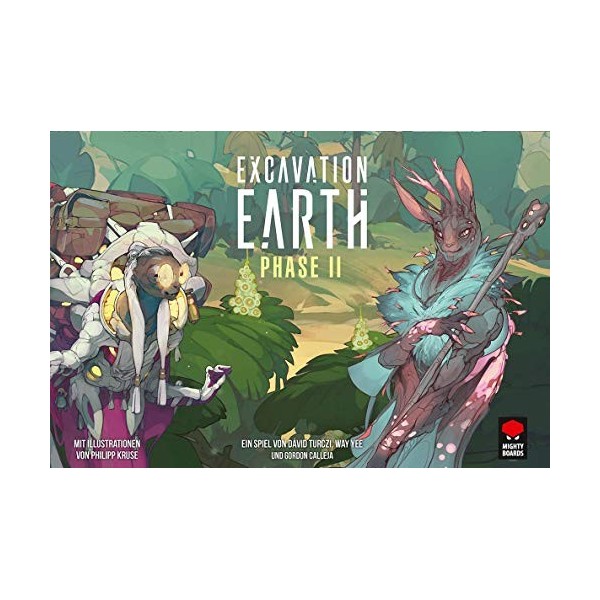 Asmodee Mighty Boards Excavation Earth – Phase II Expansion Expert Jeu de stratégie 1 à 4 Joueurs à partir de 12 Ans 30 Minut