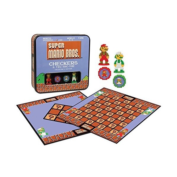 Super Mario Bros Checkers & Tic-Tac-Toe Collectors Edition Board Game