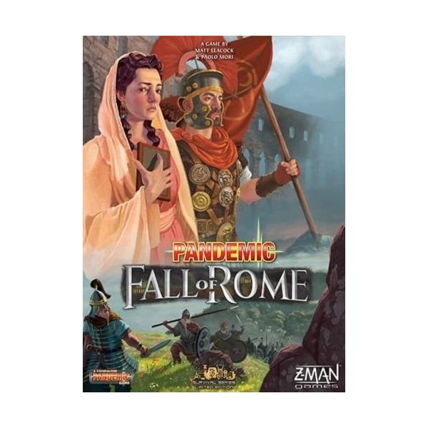 Z-Man Games- Pandémie : La Chute de Rome, Jeu Autonome, ZMG7124, Noir, 1. Standalone Game