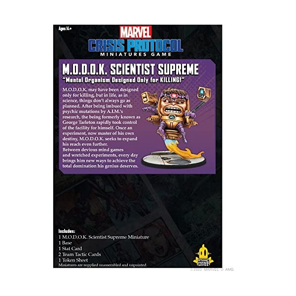 Atomic Mass Games Marvel Crisis Protocol M.O.D.O.K. Scientist Supreme Lot de personnages,Jeu de combat miniatures,Jeu de stra