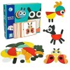 Puzzles en Bois, Montessori Jeux Enfant Formes géométriques Animal Puzzle éDucatif Jouet Forme et Couleur Blocs, IQ Puzzler E