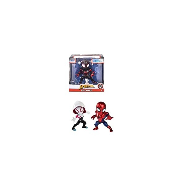 Jada - Figurine Spiderman, Miles Morales ou Ghost Spider en métal, 7cm, Vous recevrez une unité dun personnage de manière al
