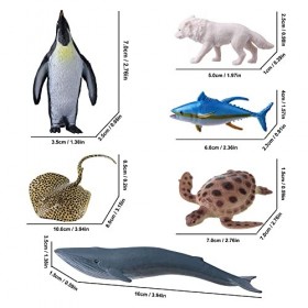 JOKFEICE Figurines danimaux 32 pièces en Plastique réaliste Figurines danimaux de locéan Jouets dapprentissage, Cadeau de