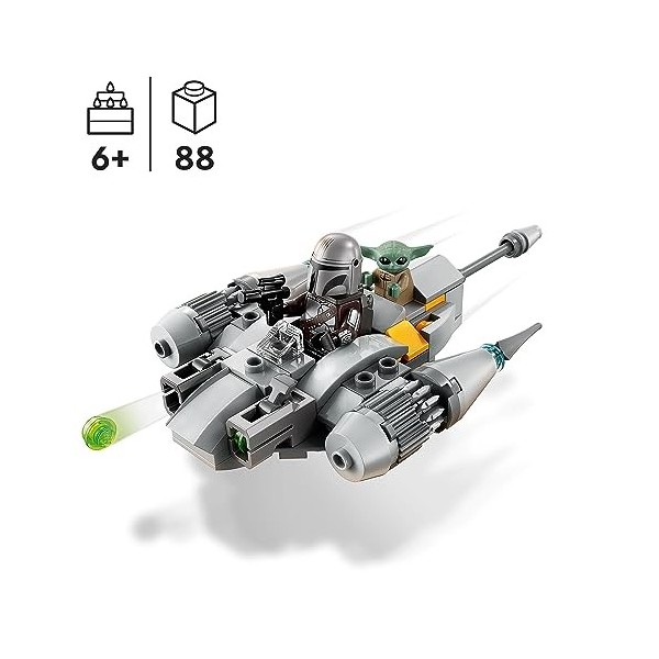 LEGO 75363 Star Wars Microfighter Chasseur N-1 du Mandalorien, Jouet de Construction, Le Livre de Boba Fett, Véhicule avec Fi