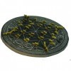 Handmade Slate Bagh Chal Moving Tigers Nepal Traditionnelle Boardgame & Pieces