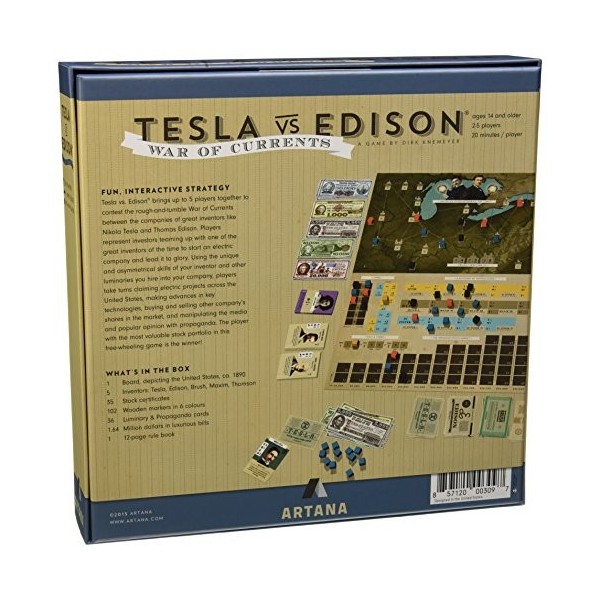 Giochix Tesla vs Edison War of Currents Jeu de société multilingue I/en 