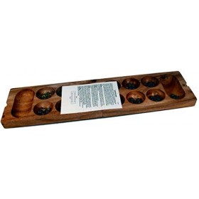 Terrapin Trading Ltd Jeu de Societe Traditionnel en Bois Sungka Congkak Kalaha Fait a la Main en Thailande