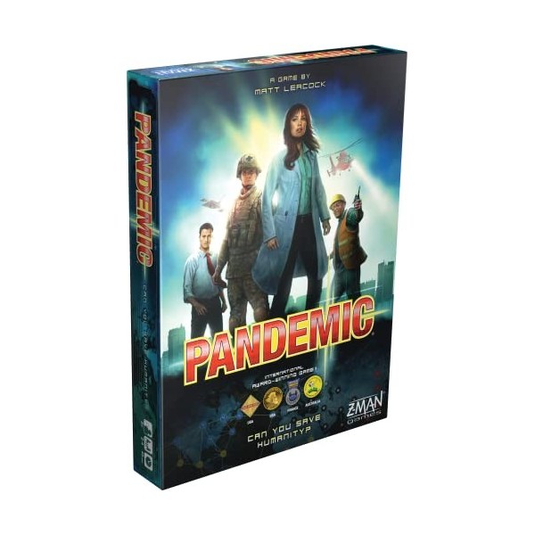 Z-Man Games , Pandemic , Board Game , Ages 8+ , 2-4 Players , 45 Minutes Playing Time