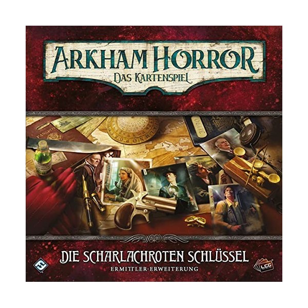 Fantasy Flight Games Asmodee Arkham Horror: LCG - Les clés écarlates | Extension denquêteur | Jeu dexperts | Jeu de Cartes 