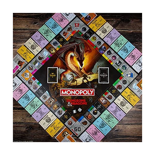 Winning Moves Donjons and Dragons Monopoly Jeu de société WM02022-EN1-6