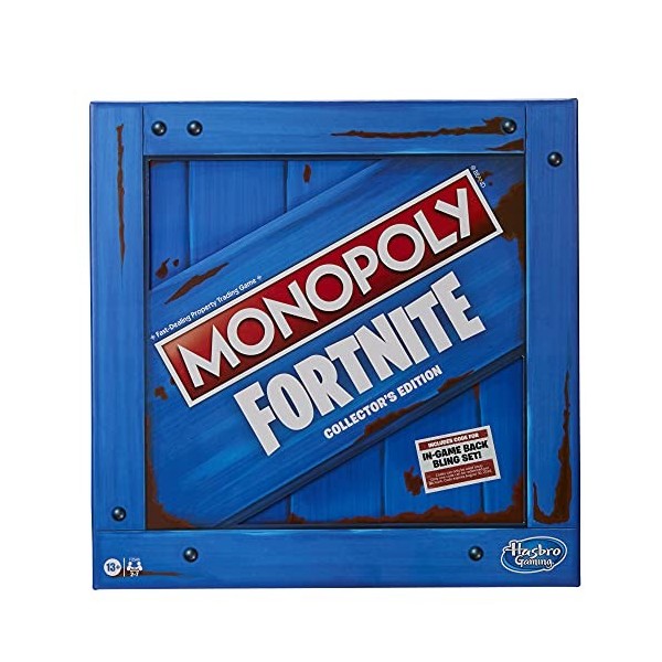 Monopoly : Jeu de société Fortnite Collectors Edition inspiré du Jeu vidéo Fortnite, Jeu de société pour Adolescents et Adul