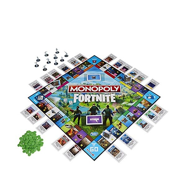 Monopoly : Jeu de société Fortnite Collectors Edition inspiré du Jeu vidéo Fortnite, Jeu de société pour Adolescents et Adul