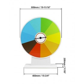 QWORK 50 cm Roue de Fortune Multicolore, 10 Sections, Facile àÉcrire et à Nettoyer, pour Le Jeu de Société, Le Jeu de Loterie