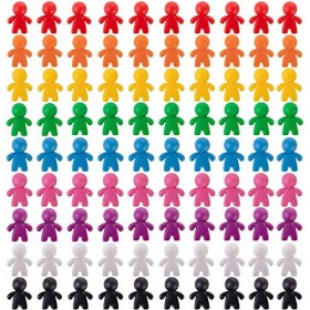 IMG Lot de 100 pions en bois colorés assortis