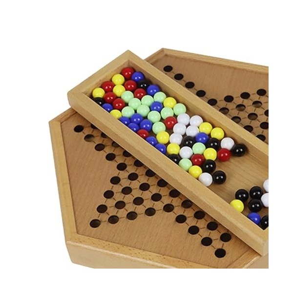 Amagogo Dames chinoises avec 60 billes artisanat 12 pouces rangement pratique jeu amusant jouet jeu de stratégie classique je