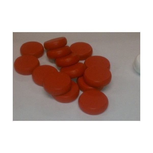 Red Wooden Crokinole Discs - Set of 14