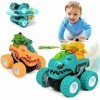 FORMIZON Monster Truck, Lot de 2 Jouets Voiture Monstre à Partir, Voitures Jouets à Inertie Rotation à 360°, Friction Pull Ba