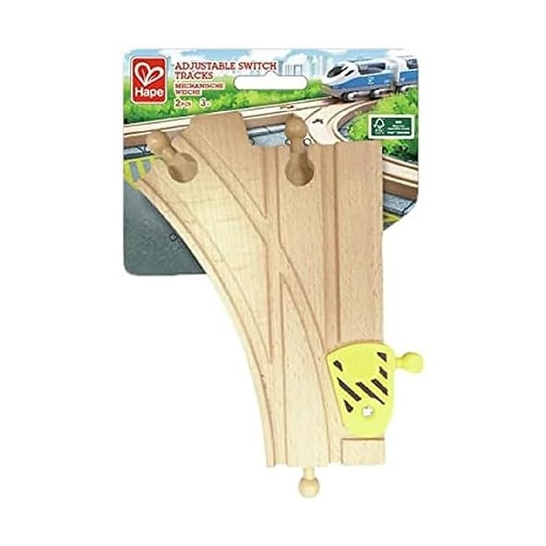 Hape Lot de 2 Rails mécaniques en Y en Bois