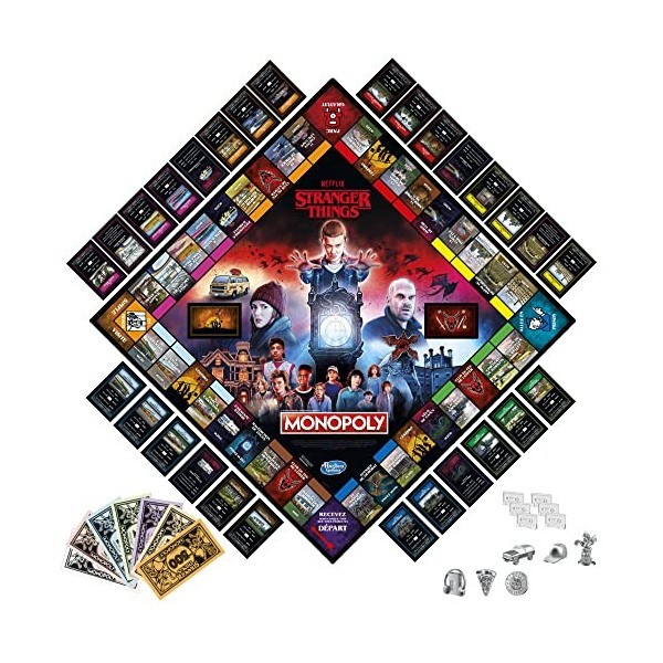Hasbro Gaming Monopoly : Netflix Stranger Things Edition Jeu de société pour Adultes et Adolescents à partir de 14 Ans, Jeu p