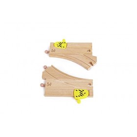 Hape Lot de 2 Rails mécaniques en Y en Bois