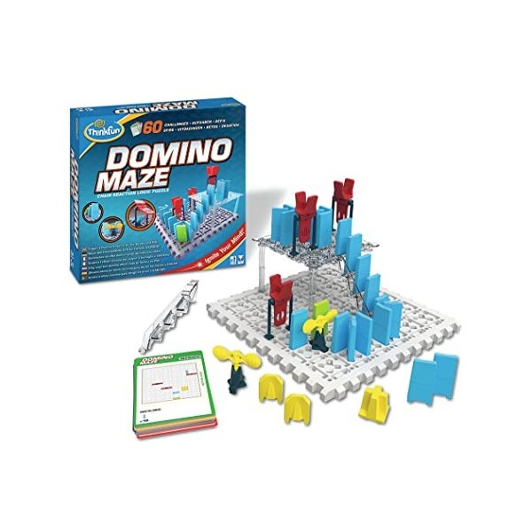 Thinkfun Domino Maze – Puzzle de Jeu de réaction en chaîne Cerveau et logique – Jouets STEM pour garçons et Filles à partir d