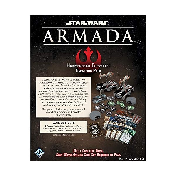 Fantasy Flight Games - Star Wars Armada: Rebel Alliance: Hammerhead Corvette - Miniature Game